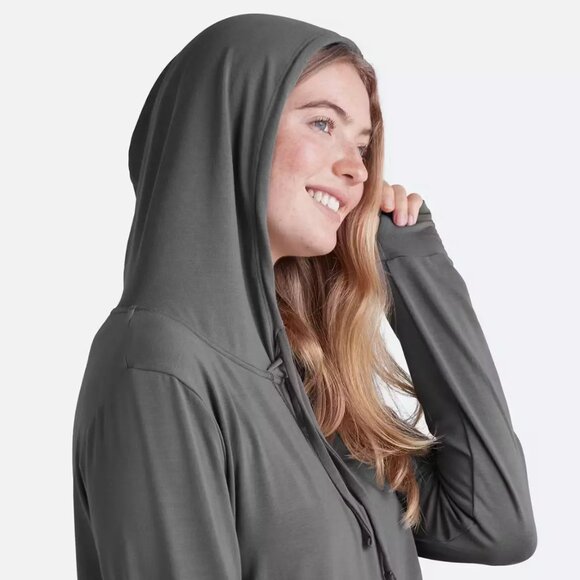 NEW MeUndies Lightweight Gray Women's Pullover Hoodie Sized Large - Picture 4 of 7